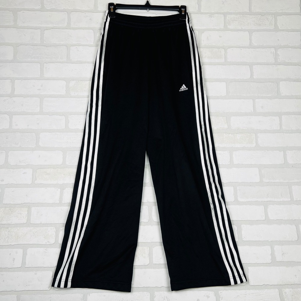 adidas Black Sweatpants with White Side Stripes